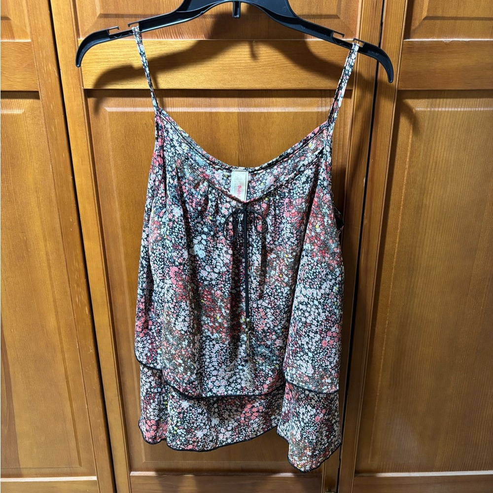 Floral Print Layered Women's Top